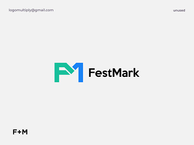 FestMark logo/ F M logo brand identity branding business logo company logo f fm fm logo icon letter fm logo logo design logomultiply logos loog m mf saas technology