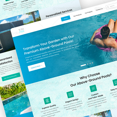 🏊‍♀️ Sunny Pool - Website Design branding cleandesign design ui uidesign uiuxdesign userexperience userfriendlydesign userinterface uxdesign webdesign websitedesign