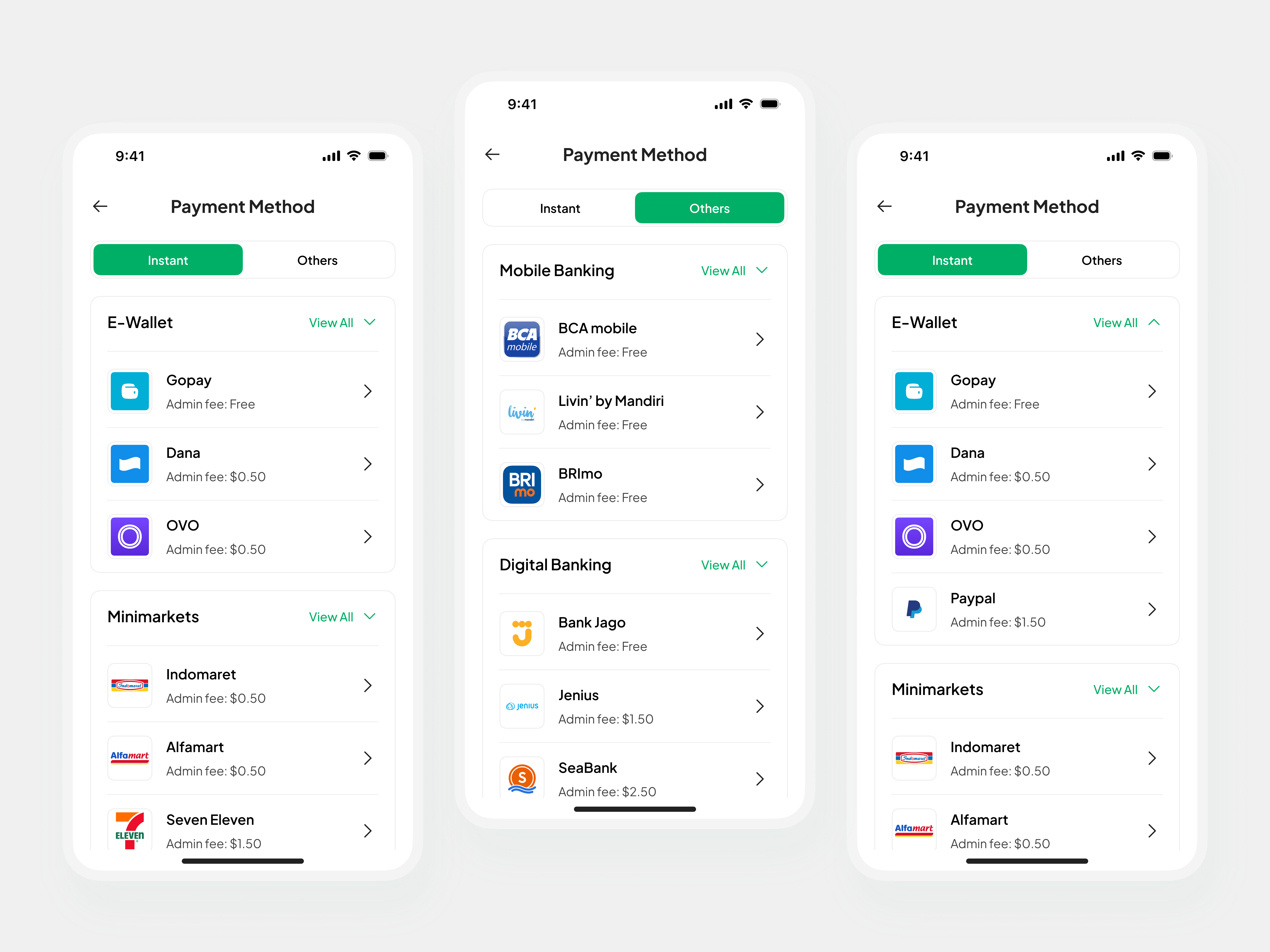 Mokopi - Account, Payment Method flow | Mobile UI Kit 3d admin dashboard ai agent brand identity branding chart clean delivery e commerce graphic market minimalist mobile online business product saas travel ui web3 website