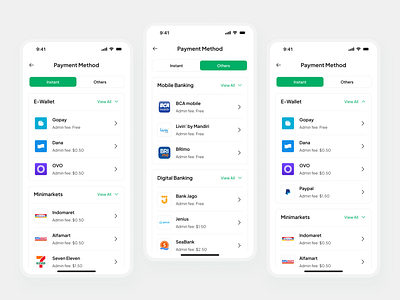 Mokopi - Account, Payment Method flow | Mobile UI Kit 3d admin dashboard ai agent brand identity branding chart clean delivery e commerce graphic market minimalist mobile online business product saas travel ui web3 website