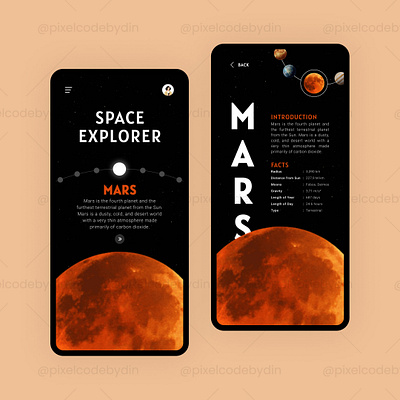 🌌 Space Explorer Design cleandesign design ui uidesign uiuxdesign userexperience userfriendlydesign userinteractivity userinterface