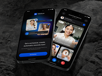 Meetlyze - Mobile AI Powered Meeting Platform app design design mobile app mobile app design prototype ui ui design uiux user experience user interface ux web design