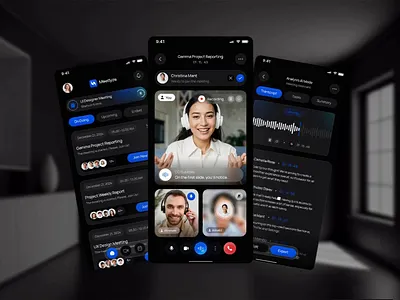 Meetlyze - Mobile AI Powered Meeting Platform app design design mobile app mobile app design prototype ui ui design uiux user experience user interface ux web design