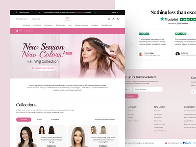 Wig Product Selling Ecommerce Website | Orbix Studio beauty product ecommerce ecommerce shop ecommerce store elegant fashion hair landing page online market online store orbix studio selling shopify skincare products ui ux web design website wig women