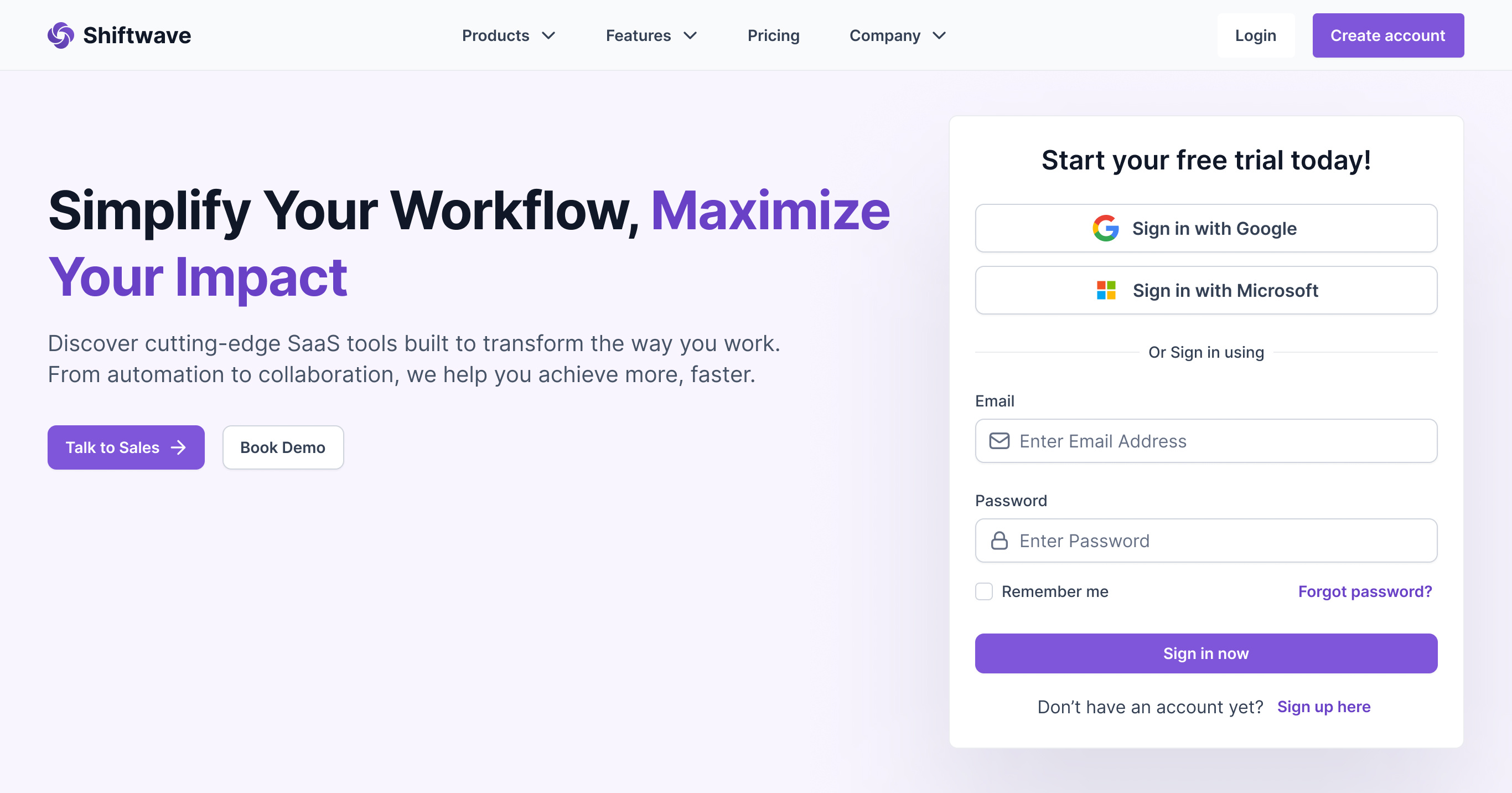 SaaS Product Hero Section with Seamless Sign-Up & Call-to-Action autolayout branding ctabuttons design figmadesign illustration responsivedesign ui uidesign uxdesign