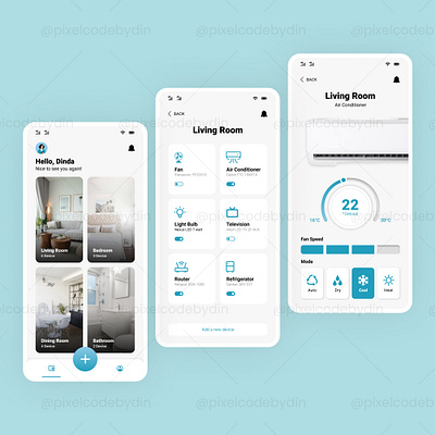 🏡 Smart Home App - Mobile App Design appinterface automatedhome cleandesign design mobileappdesign simpleux smartlighting ui uidesign uiuxdesign userexperience userfriendlydesign userinterface uxdesign