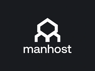 manhost logo design ai blockchain logo branding home house logo logo designer logo mark man monogram negative space saas technology unique logo unused logo web3