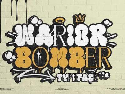 Warior Bomber Typeface design font fonts letteing typeface