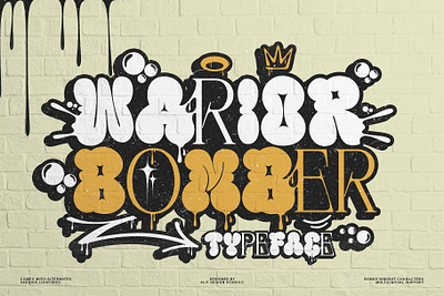 Warior Bomber Typeface design font fonts letteing typeface