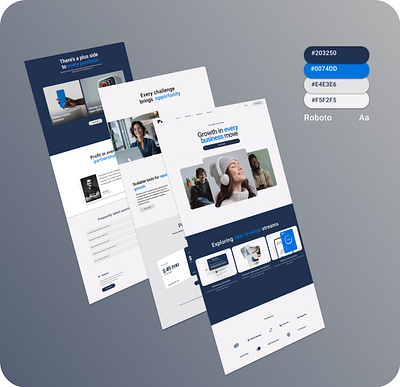 Landing Page Design: Neptune-Elevate your Business Growth branding logo ui