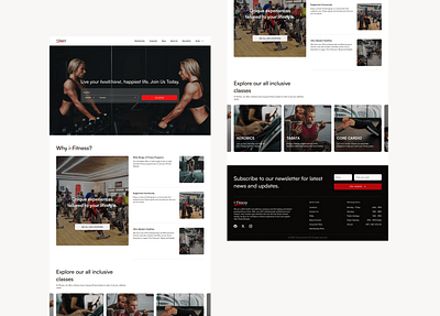 i-Fitness Gym center website redesign landing page product design ui