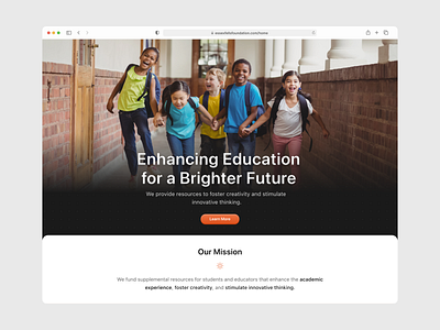 ESF Foundation - Landing Page application branding charity child design education flat foundation graphic design illustration interface logo program school ui vector web