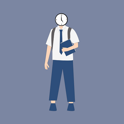 a student carrying a book vector