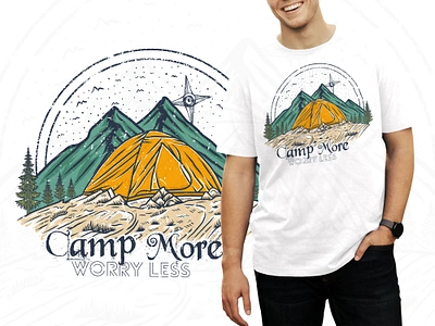 Explore more worry less camping adventure t shirt design journey