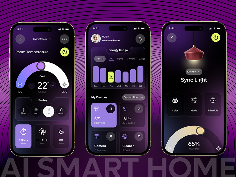 IoT Smart Home Mobile App by MQoS UI/UX for MultiQoS on Dribbble