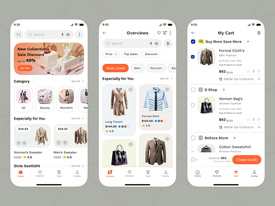 Luxury Fashion Mobile app buy cart checkout clothing ecommerce fashion fashion website item list marketplace onlineshop order saas sell shirt shopping store ui uix uixrouf whitespace