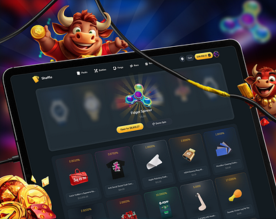 CSGO Gambling betting betting platform case battles casino casino dashboard crypto csgo online gambling gaming online casino open case skins gambling spin ui user interface design ux web web design web gambling