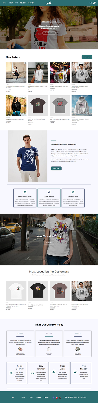 Designed Faqeer Clothing Brand Online Store for Client brand clothing brand clothing store ecommerce landing page online store shopping store ui web design web development website woocommerce wordpress wordpress website