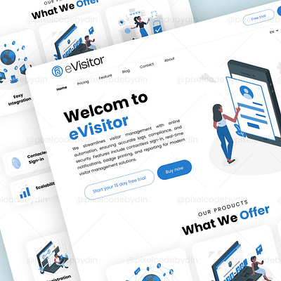 📋 eVisitor - Website Design branding cleandesign design securemanagement ui uidesign uiuxdesign userexperience userfriendlydesign userinterface uxdesign webdesign websitedesign