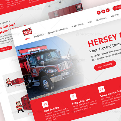 ♻️ Hersey Bins - Website Design branding cleandesign design trashpickup ui uidesign uiuxdesign userexperience userfriendlydesign userinterface uxdesign webdesign websitedesign