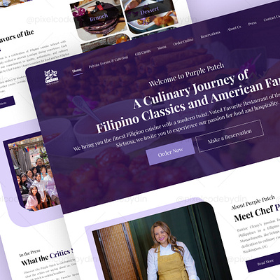 🍽️ Purple Patch - Website Design branding cleandesign design modernlayout ui uidesign uiuxdesign userexperience userfriendlydesign userinterface uxdesign webdesign websitedesign