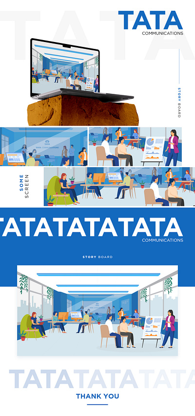 TATA - Story Board branding design graphic design illustration storyboard tata typography ui vector