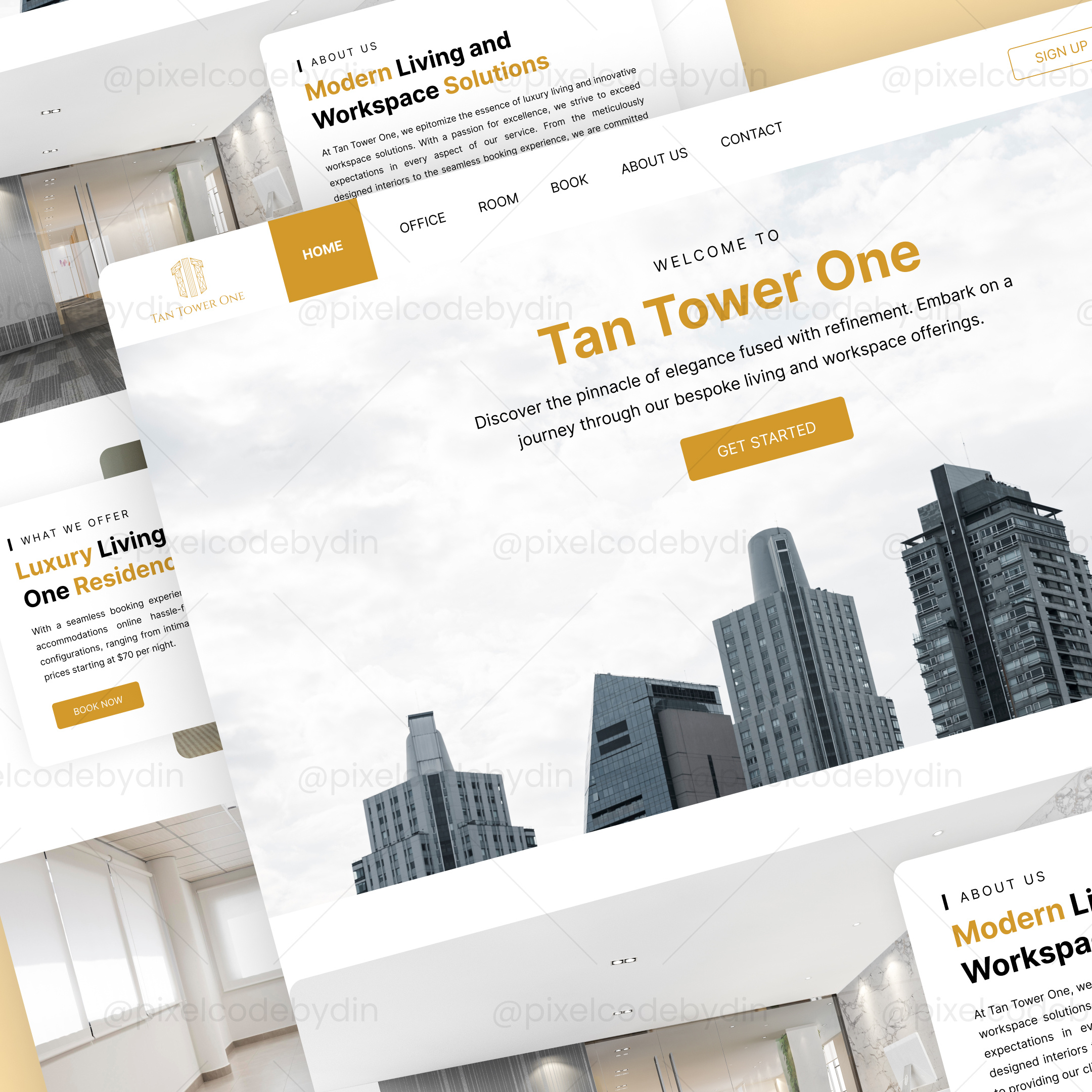 🏢 Tan Tower One - Website Design branding cleandesign design exclusiveapartments ui uidesign uiuxdesign userexperience userfriendlydesign userinterface uxdesign webdesign websitedesign