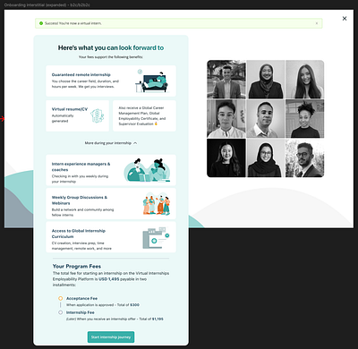 Internship management platform (Edtech startup) ai b2b b2c edtech figma interaction design internal tools marketplace onboarding product design prototype responsive web startup student ui ux visual design web