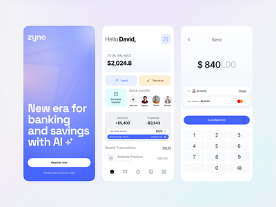 Finance Mobile App Design ai app design finance mobile app product savings send money ui ux