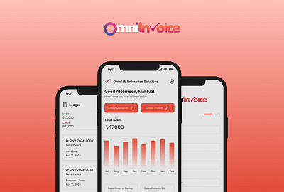 OmniInvoice | An invoice app branding design finance graphic design invoice mobile mobile app ui ux