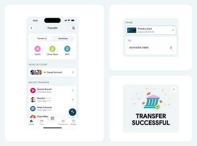 Internet Banking Fund Transfer Experince I Swiftt bankingapp branding designconcept digitalbanking digitalfinance fintechdesign mobileappdeisng ui uxdesign