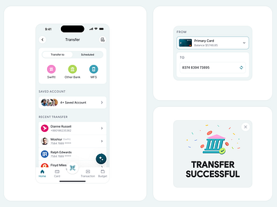 Internet Banking Fund Transfer Experince I Swiftt bankingapp branding designconcept digitalbanking digitalfinance fintechdesign mobileappdeisng ui uxdesign