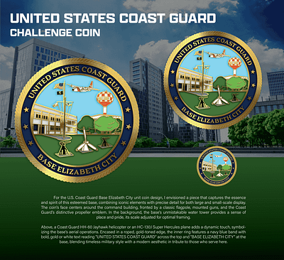 UNITED STATES COAST GUARD CHALLENGE COIN 3d animation branding coin crypto design graphic design illustration logo ui