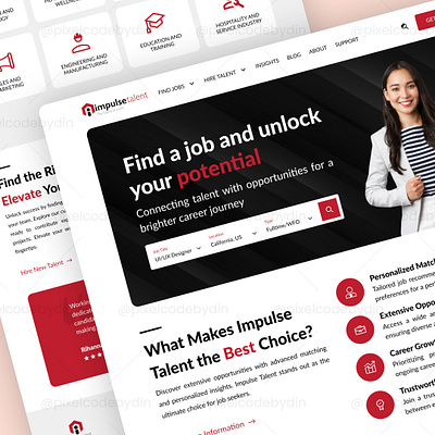 🚀 Impulse Talent - Website Design branding careeradvancement cleandesign design ui uidesign uiuxdesign userexperience userfriendlydesign userinterface uxdesign webdesign websitedesign