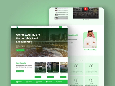 Umroh - Travel Umroh Landing Page app branding design graphic design landing page ui uiux ux web website