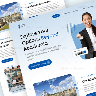 🎓 Research Careers - Website Design branding cleandesign design transitiontosuccess ui uidesign uiuxdesign userexperience userfriendlydesign userinterface uxdesign webdesign websitedesign