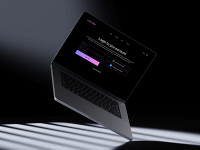 #Daily Challenge UI -Dark Theme Web Login Page ui