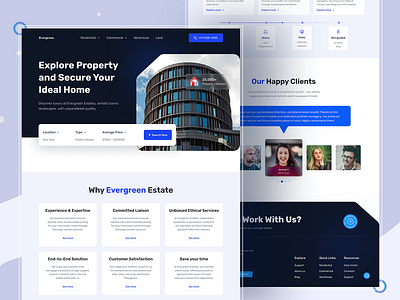 Real estate Landing Page apartment architecture building clean home design landing page luxury property property landing page property website real estate real estate landing page realty rent residence ui design ui ux web design website website design