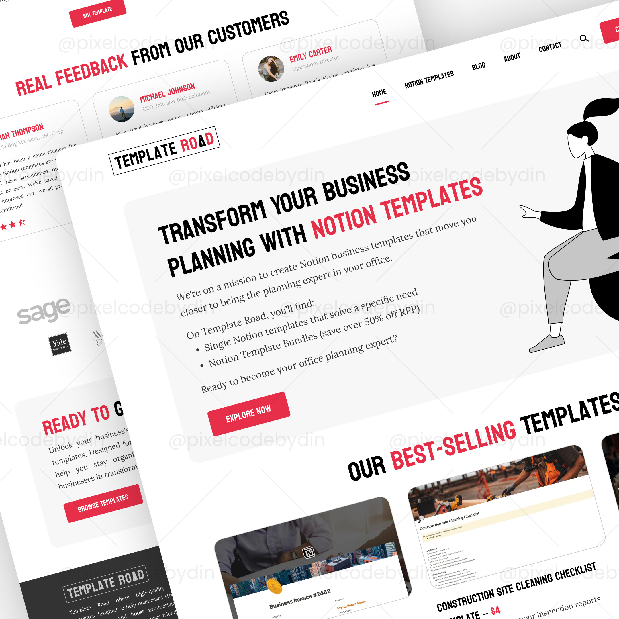 📝 Template Road - Website Design branding cleandesign design notionforwork ui uidesign uiuxdesign userexperience userfriendlydesign userinterface uxdesign webdesign websitedesign