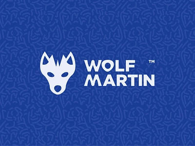 Wolf Martin | Primary Logo adventure alone blue brand book brand identity branding explor logo logo design logo mark mockup mountain pattern quality secondary logo submark logo symbol visual identity wolf wolf logo