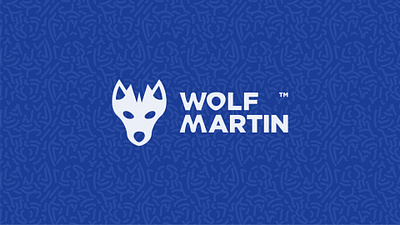 Wolf Martin | Primary Logo adventure alone blue brand book brand identity branding explor logo logo design logo mark mockup mountain pattern quality secondary logo submark logo symbol visual identity wolf wolf logo