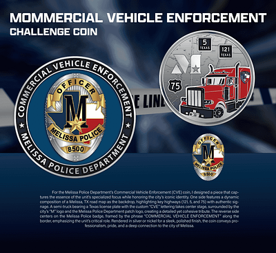 COMMERCIAL VEHICLE ENFORCEMENT CHALLENGE COIN 3d animation branding coin crypto design graphic design illustration logo ui