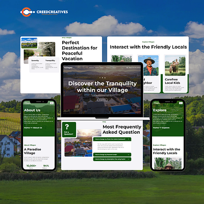 Escape to Peaceful Village Life 🌿🏡 branding landingpage landingpagedesign ui ux website