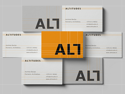 Altitudes Cards arch branding architects architectural identity architecture studio branding business cards grid gridliness layout mockup mr.mockup type