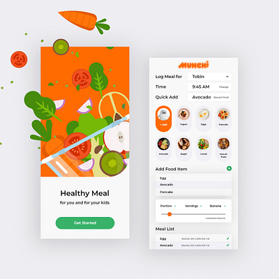 Healthy Meal App application design figma modern photosop ui uiux ux xd