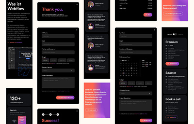 upgreight - Mobile & Forms agency contact customer feedback dark theme design system forms futuristic library relume responsive mobile reviews success form tokens webflow