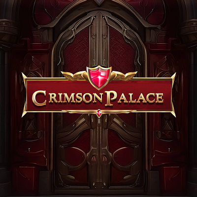 Crimson Palace IGaming Slot Logo Design app branding concept design futuristic graphic design illustration logo