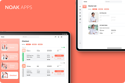 Designing Noak Apps for Doctor's Appointment Tracking design interface prototype ui