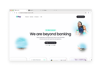 Opay website redesign design figma hero section ui uiux ux web design website