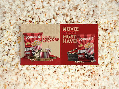 Movie Theatre Popcorn - Packaging brand narrative branding cinema design graphic design label logo movie packaging product snack